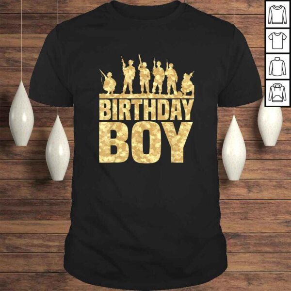 Birthday Boy Army Party Military Party Supplies Camo Gift TShirt