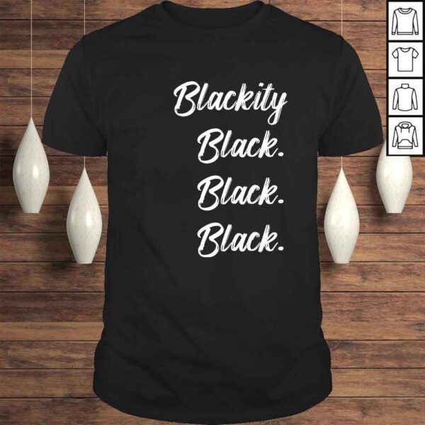 Blackity black black black statement black history V-Neck T-Shirt