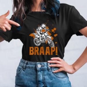 Braap Dirt Bike Motocross Track Biker TShirt