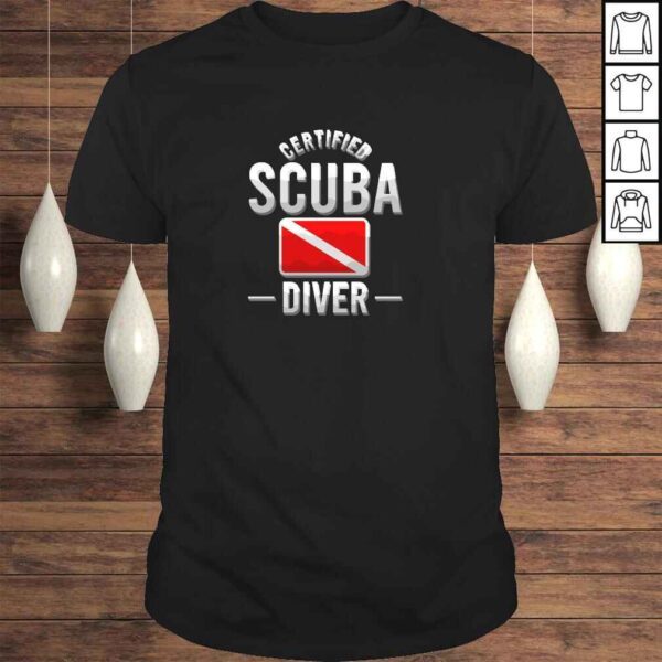 Certified Scuba Diver Flag Vintage Dive Logo Diver Gift Pullover Hoodie