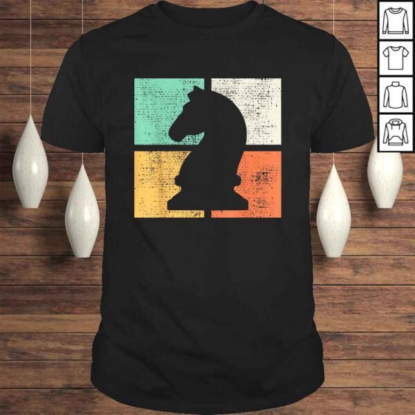 Chessmen Player Gift Vintage Retro V-Neck T-Shirt