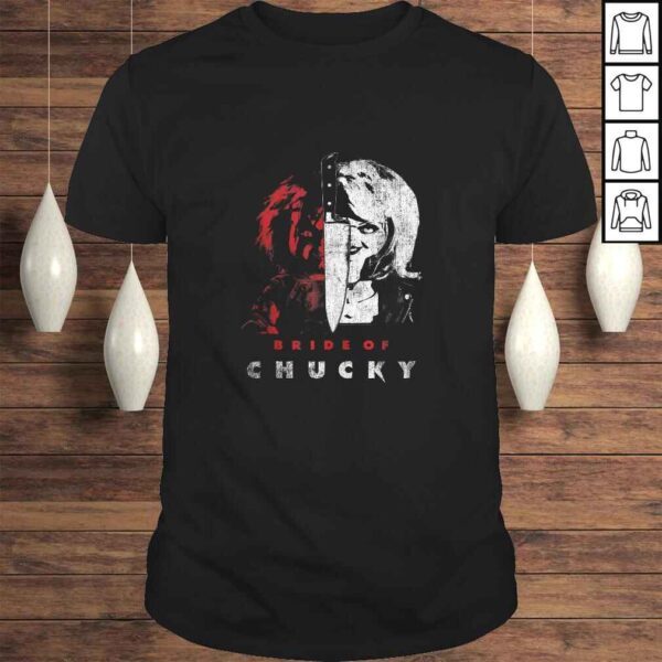 Child's Play Bride Of Chucky Split Portrait T-shirt