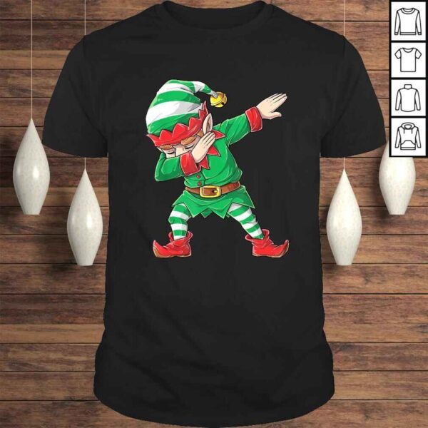 Christmas Dabbing Elf Squad Boys Kids Xmas Family Matching V-Neck T-Shirt