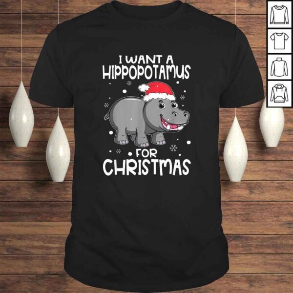 Christmas - I Want A Hippopotamus For Christmas Tee T-Shirt