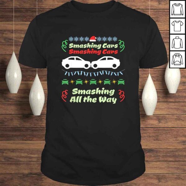 Christmas Ugly Sweater Demolition Derby Design TShirt