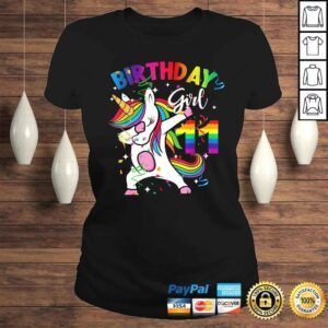 ClassicLadies 11 Year Old Kid 11th Birthday Gift Dabbing Unicorn Tshirt 1