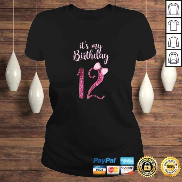 12th Birthday Girl Shirt  Cute 12 Years Old Bday Party Gift - Image 3