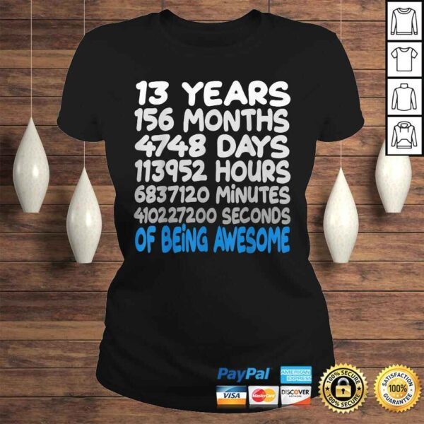 13th Bday Official Teenager Birthday Gift 13 Years Old TShirt - Image 3