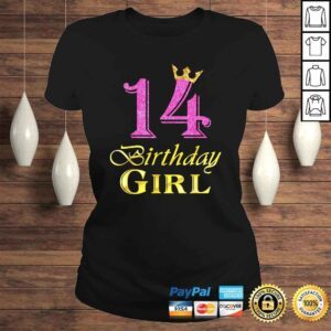 ClassicLadies 14 Birthday Girl Princess Shirt 14 Years Old 14th Birthday Tshirt