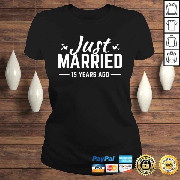 15th Wedding Anniversary 15 Years Of Marriage Matching TShirt - Image 3