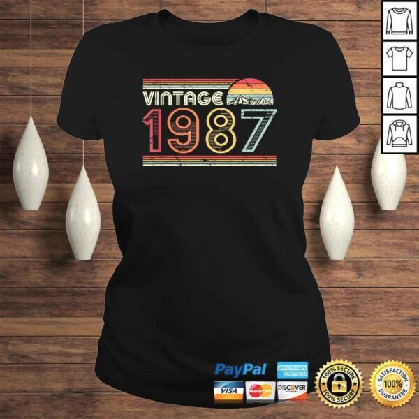 1987 Vintage Shirt, Birthday Gift Tee. Retro Style Gift Top - Image 3