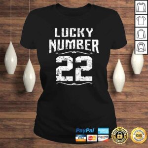 ClassicLadies 22nd Birthday Gifts Lucky Number 22 Years Old Shirt Awesome