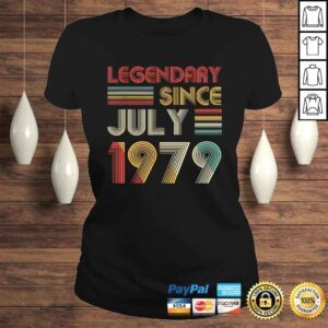 ClassicLadies 40th Birthday Gift Legendary Since July 1979 Shirt