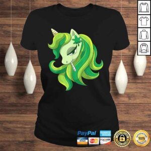 ClassicLadies 420 Unicorn Girl Shirt Weed Pot Leaf Marijuana Smoke