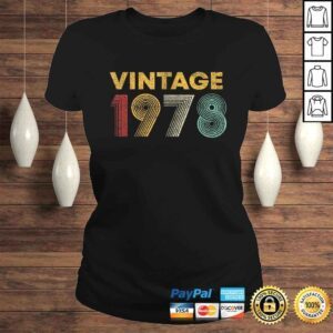 ClassicLadies 42nd Birthday Gift Idea Vintage 1978 Men Women Shirt