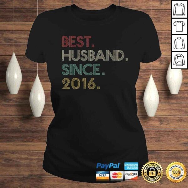 4th Wedding Anniversary Gift for Him Best Husband Since 2016 Gift TShirt - Image 3