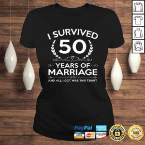 ClassicLadies 50th Wedding Anniversary Gifts Couples Husband Wife 50 Years Shirt