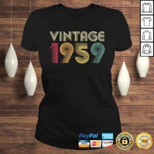 ClassicLadies 61st Birthday Gifts 1959 61 Years Old Retro Vintage Gift TShirt