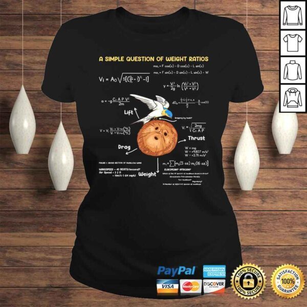 A Simple Question Of Weight Ratios Funny Math Teacher Tee T-Shirt - Image 3