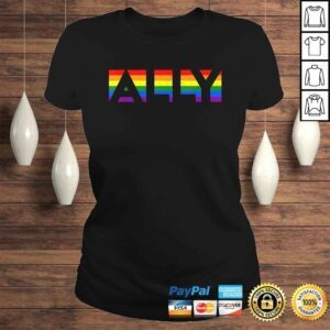 ClassicLadies ALLY LGBTQ Rainbow Pride Flag Lesbian Gay Vintage Gift Top