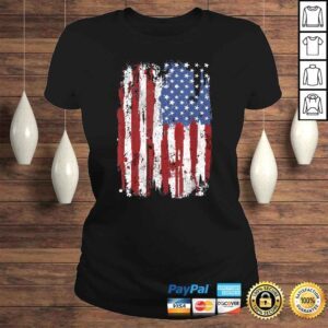 ClassicLadies American Flag USA United States Of America US 4th Of July VNeck TShirt