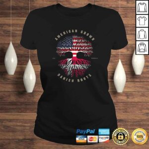 ClassicLadies American Grown Danish Roots Denmark Flag Shirt