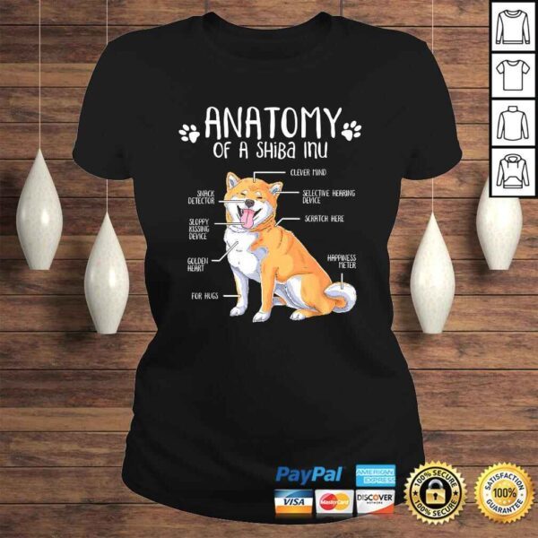 Anatomy Shiba Inu Dog Lover Tee T-Shirt - Image 3