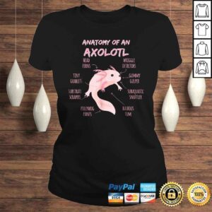 ClassicLadies Anatomy of an Axolotl Shirt Mexican Salamander Gift