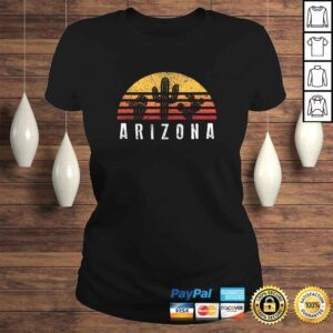 ClassicLadies Arizona Retro Sunset Cactus Shirt Cool Vacation Gift