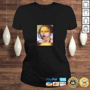 ClassicLadies ArtCollage Mona Lisa Lollipop Gioconda Adults TShirt