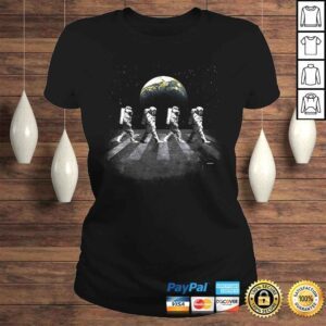 ClassicLadies Astronauts in Walking in Space Earth Moon Tshirt