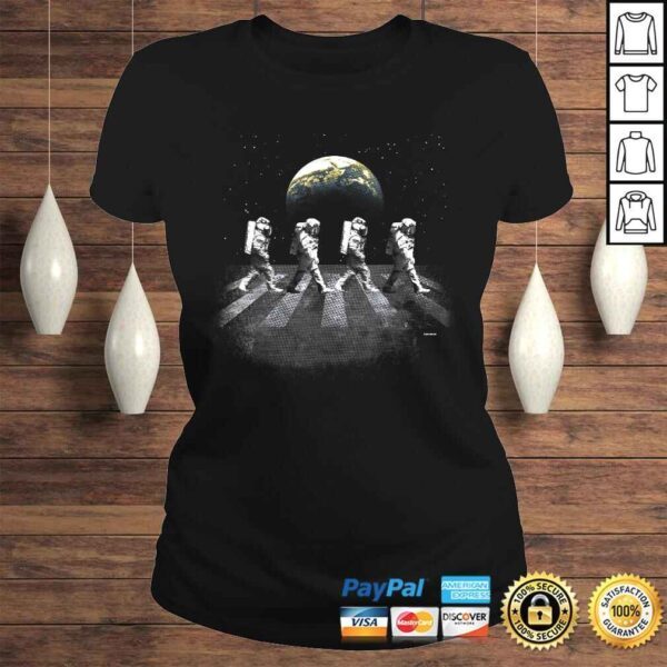 Astronauts in Walking in Space Earth Moon T-shirt - Image 3