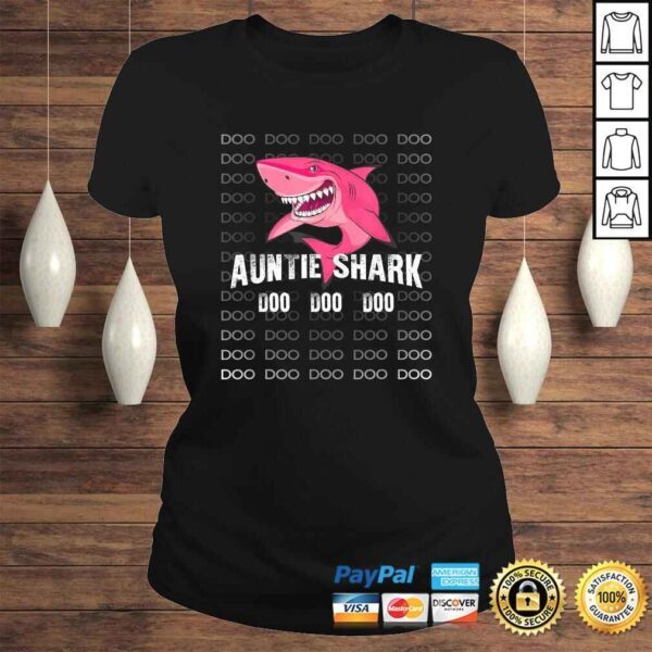 Auntie Shark Shirt Doo Doo Matching Family Shark TShirt - Image 3