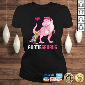 ClassicLadies Auntiesaurus Autism Awareness Shirt Auntie Saurus Family G