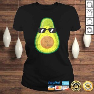 ClassicLadies Avocado With Sunglasses Funny Vegan Vegetarian Design TShirt