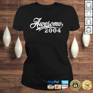 ClassicLadies Awesome Since 2004 Born In 2004 VNeck TShirt