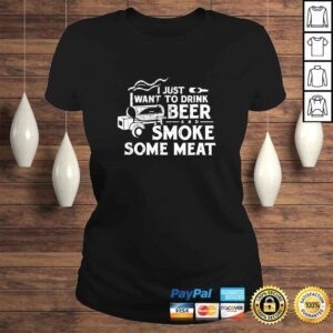 ClassicLadies BBQ Smoking Pitmaster Shirt Gift Drink Beer Smoke Meat 1