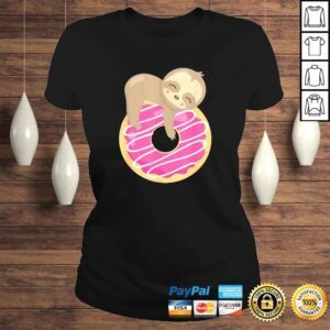 ClassicLadies Baby Sloth On Donut Funny Gift Top