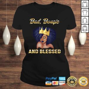 ClassicLadies Bad Bougie And Blessed Bougie Gift For Women Black Queen Shirt