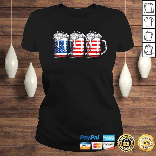 Beer American Flag Shirt 4th of July Men Women Merica USA - Image 3