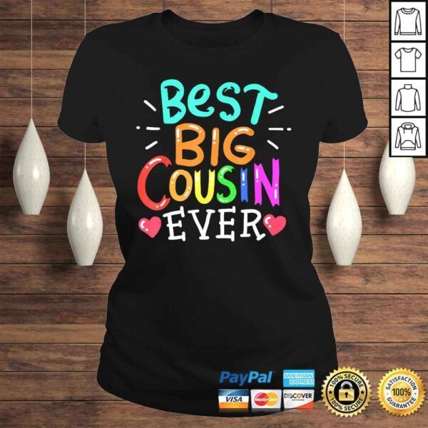 Best Big Cousin Shirt Family Cute V-Neck T-Shirt - Image 3