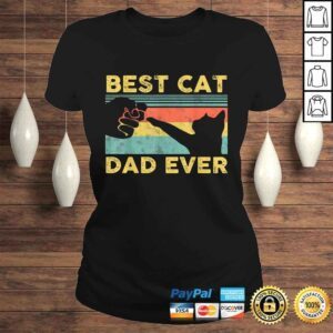 ClassicLadies Best Cat Dad Ever tee Funny Cat Daddy Father Vintage TShirt