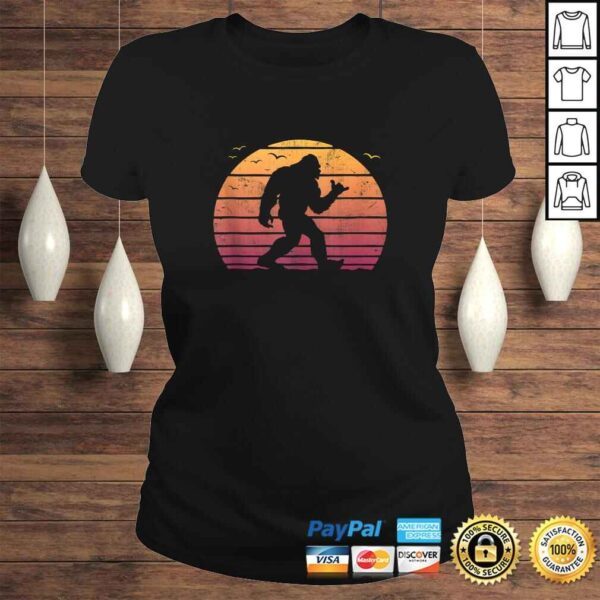 Bigfoot Surfing, Beach vacation, Retro, Surfboard surf shaka Shirt - Image 3