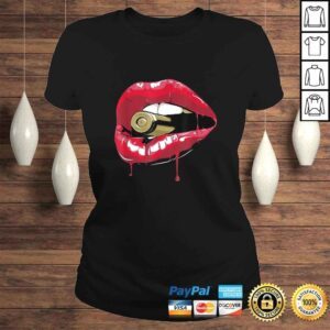 ClassicLadies Biting the Bullet Red Lipstick Lips Tshirt