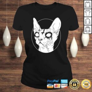 ClassicLadies Black Metal Sphynx Cat I Goth and Death Metal Tshirt