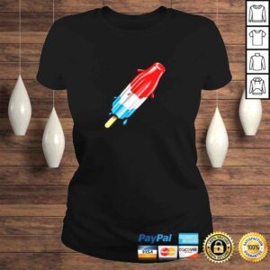 ClassicLadies Bomb Pop USA Red White and Blue Popsicle Tee TShirt