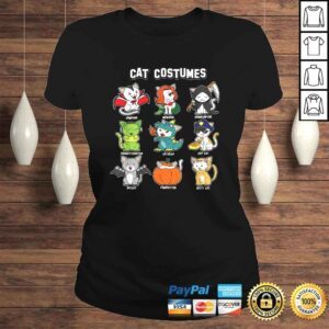 ClassicLadies Cat Halloween Costumes Shirt Funny Kitten Cat Lover TShirt