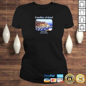 ClassicLadies Catalina Island Avalon Bay California beach VNeck TShirt