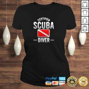 ClassicLadies Certified Scuba Diver Flag Vintage Dive Logo Diver Gift Pullover Hoodie