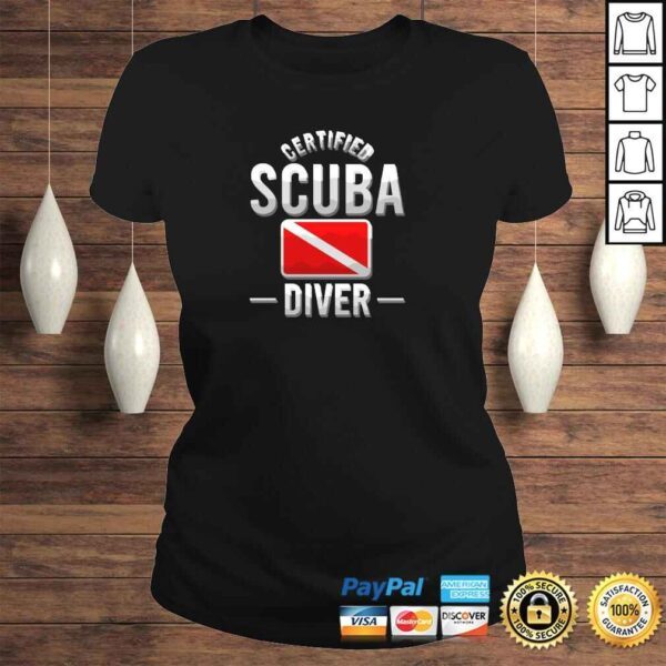 Certified Scuba Diver Flag Vintage Dive Logo Diver Gift Pullover Hoodie - Image 3